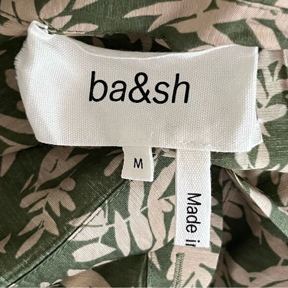 Ba&sh Lady Shirt in Tarmac Size 6 Lightweight Colored Tropical Front Tie - Picture 7 of 10